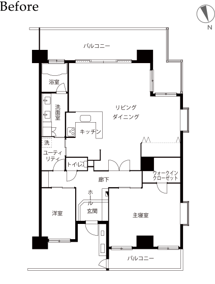 改装前の図面