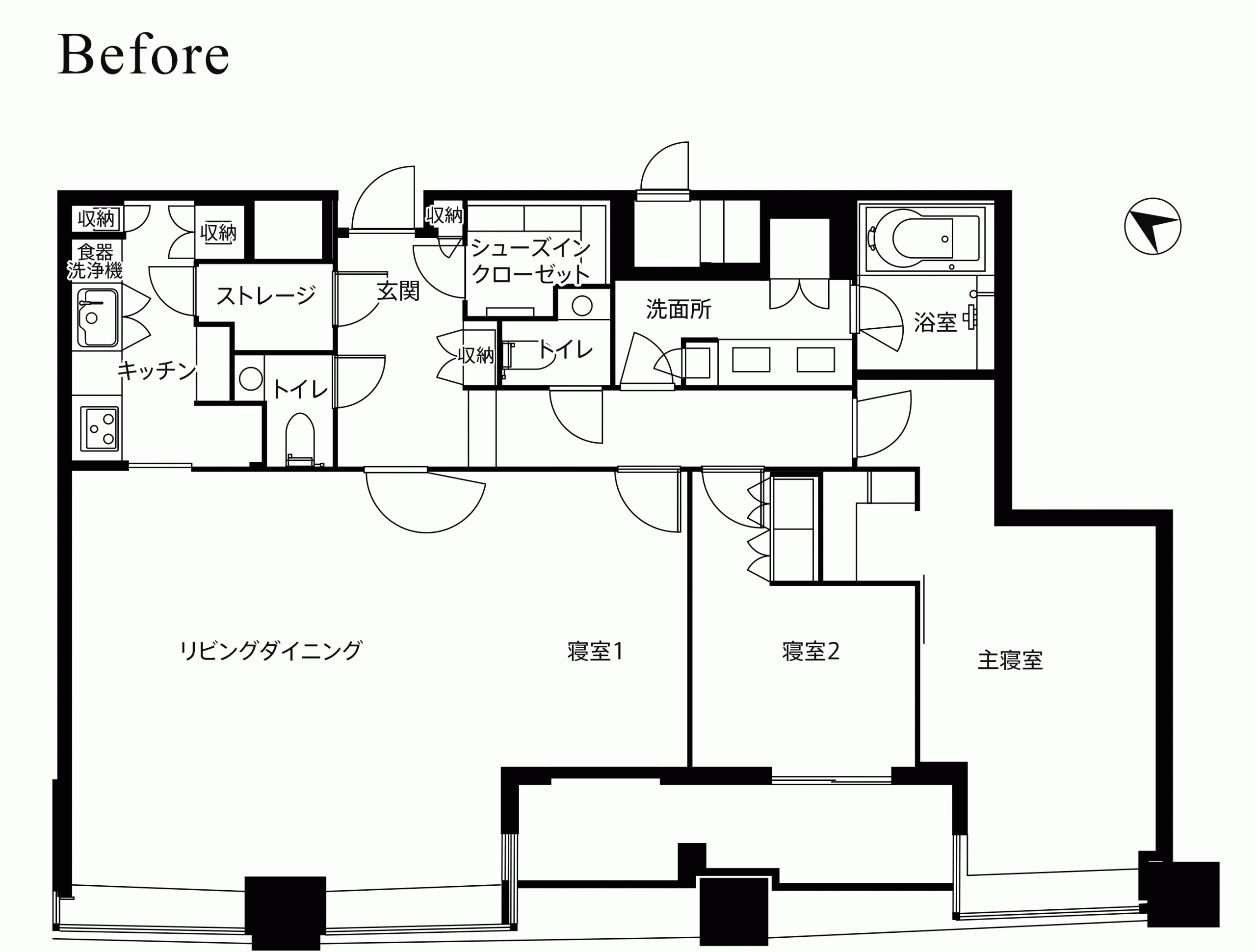 改装前の図面