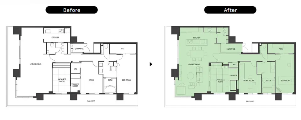 ビフォーアフター平面図