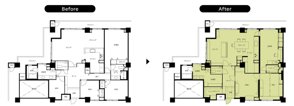 ビフォーアフター平面図