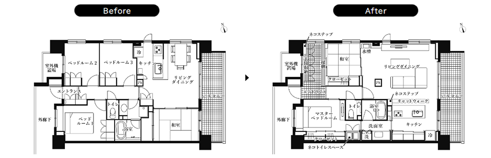 ビフォーアフター平面図