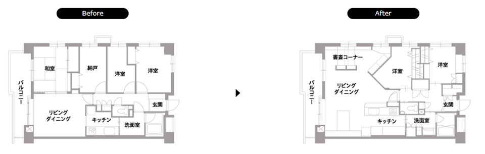 ビフォーアフター平面図