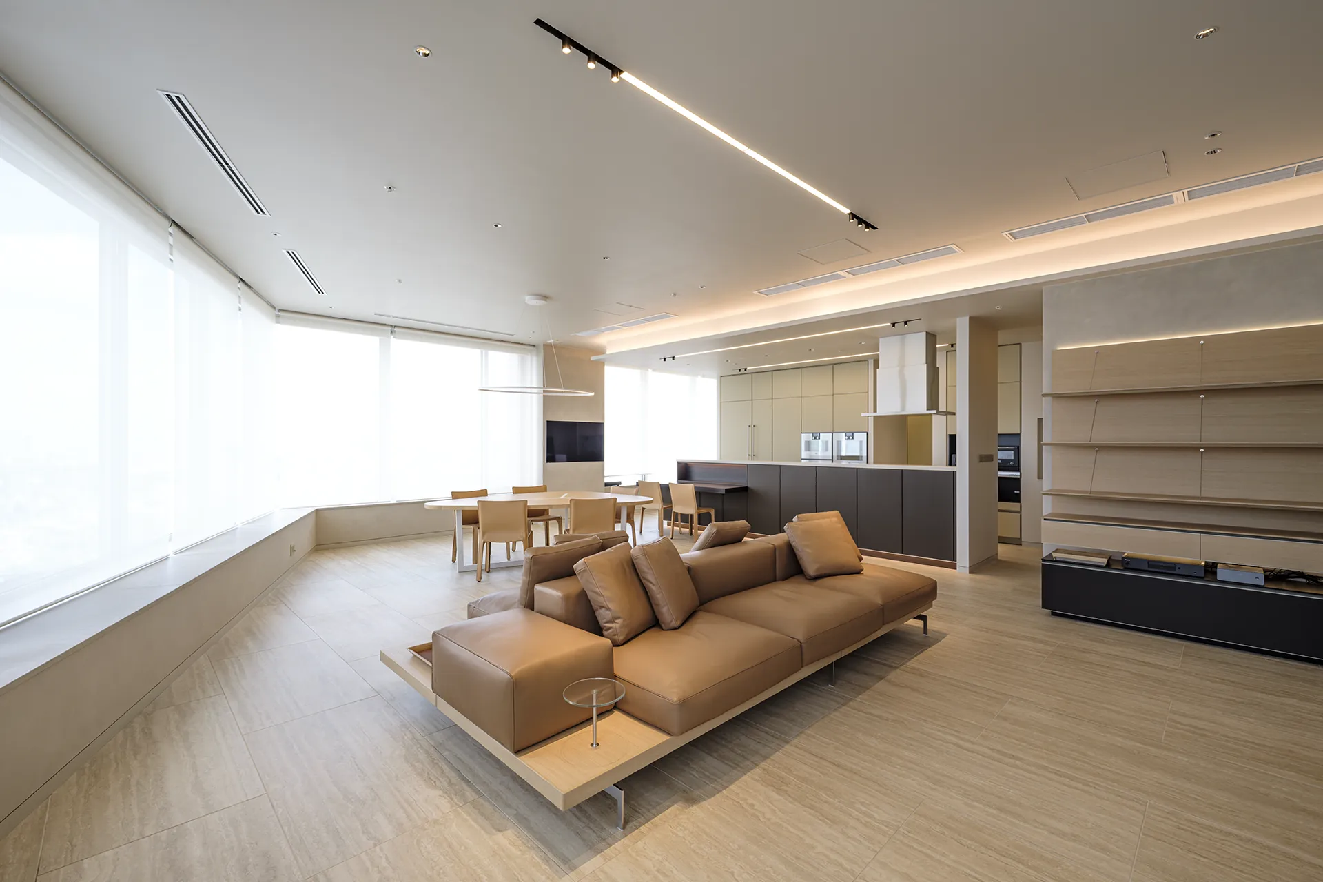 大きな開口を持つリビング