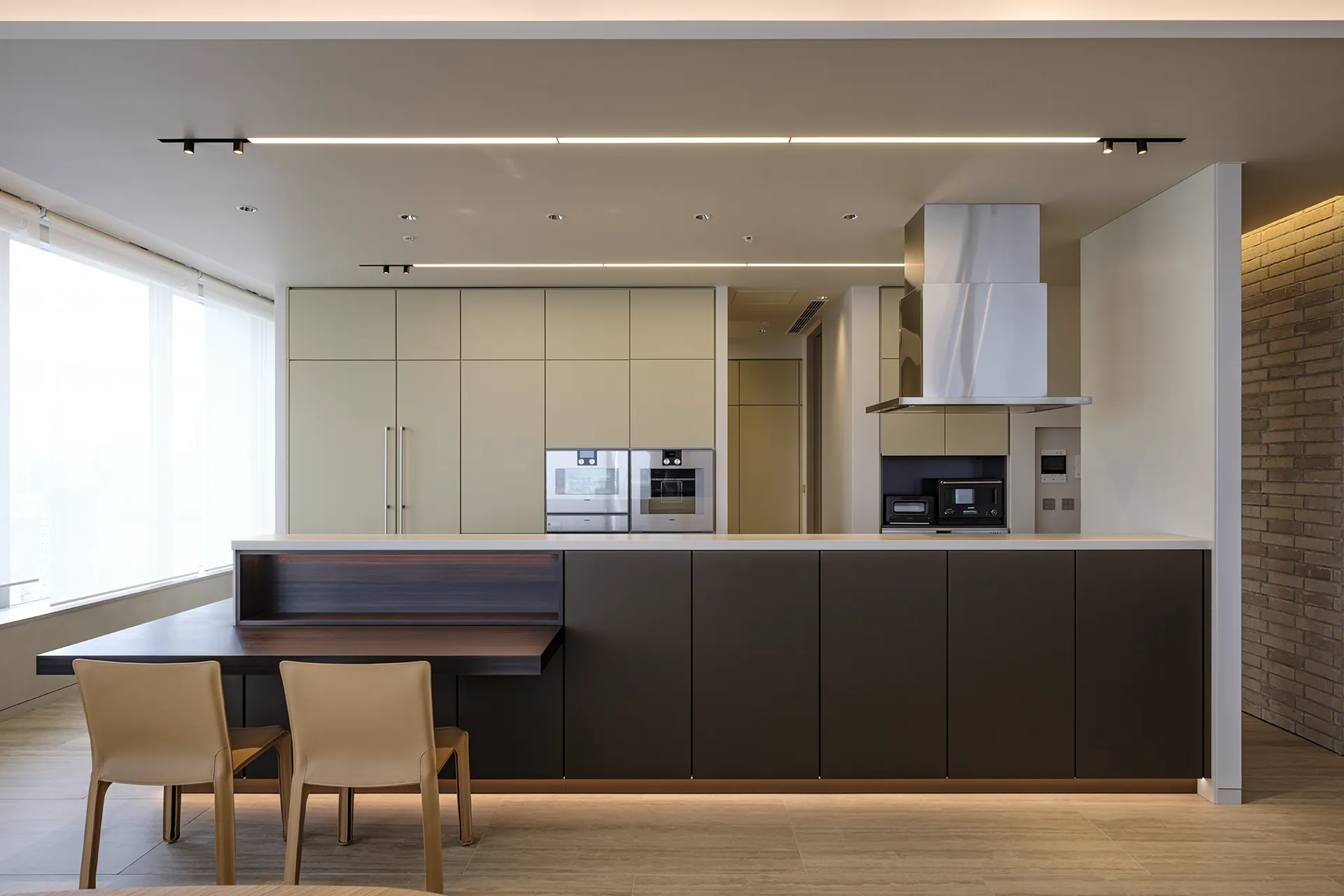 開放感のあるオープンキッチン