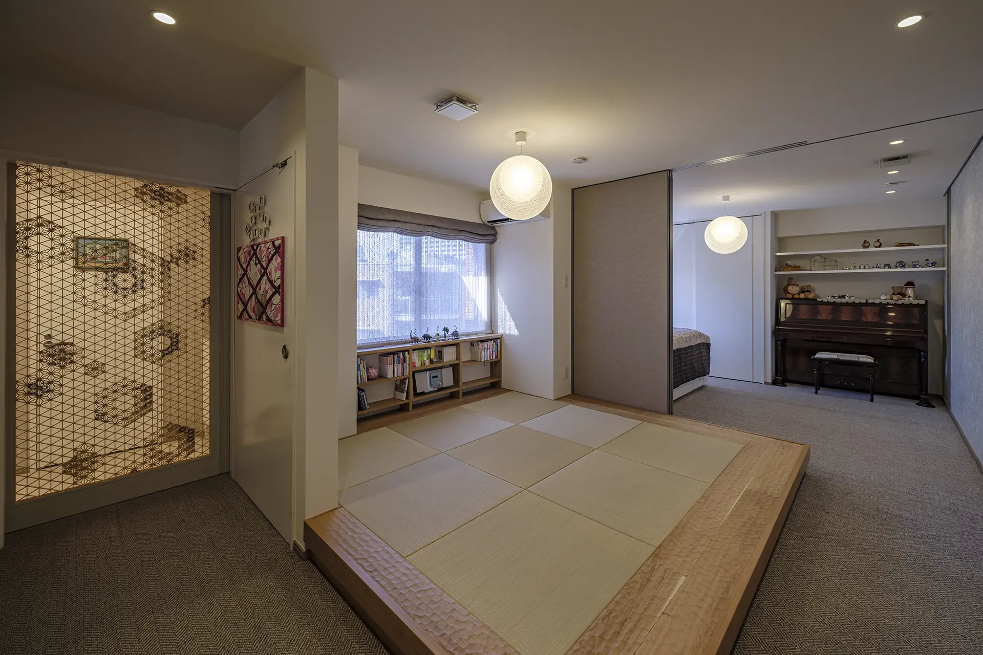 畳の小上がりを設けたゲストルーム