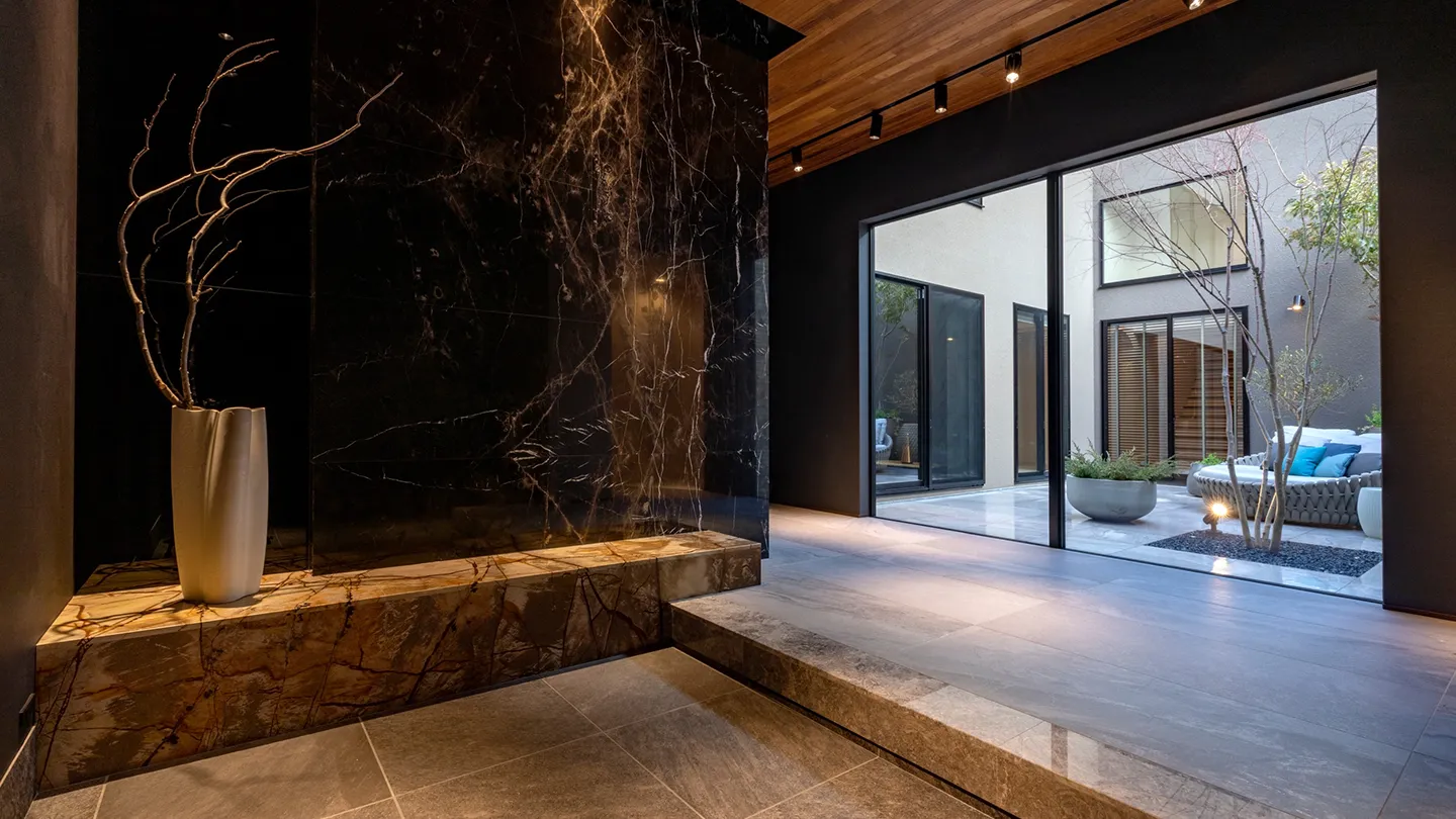 大理石を用いたリノベ