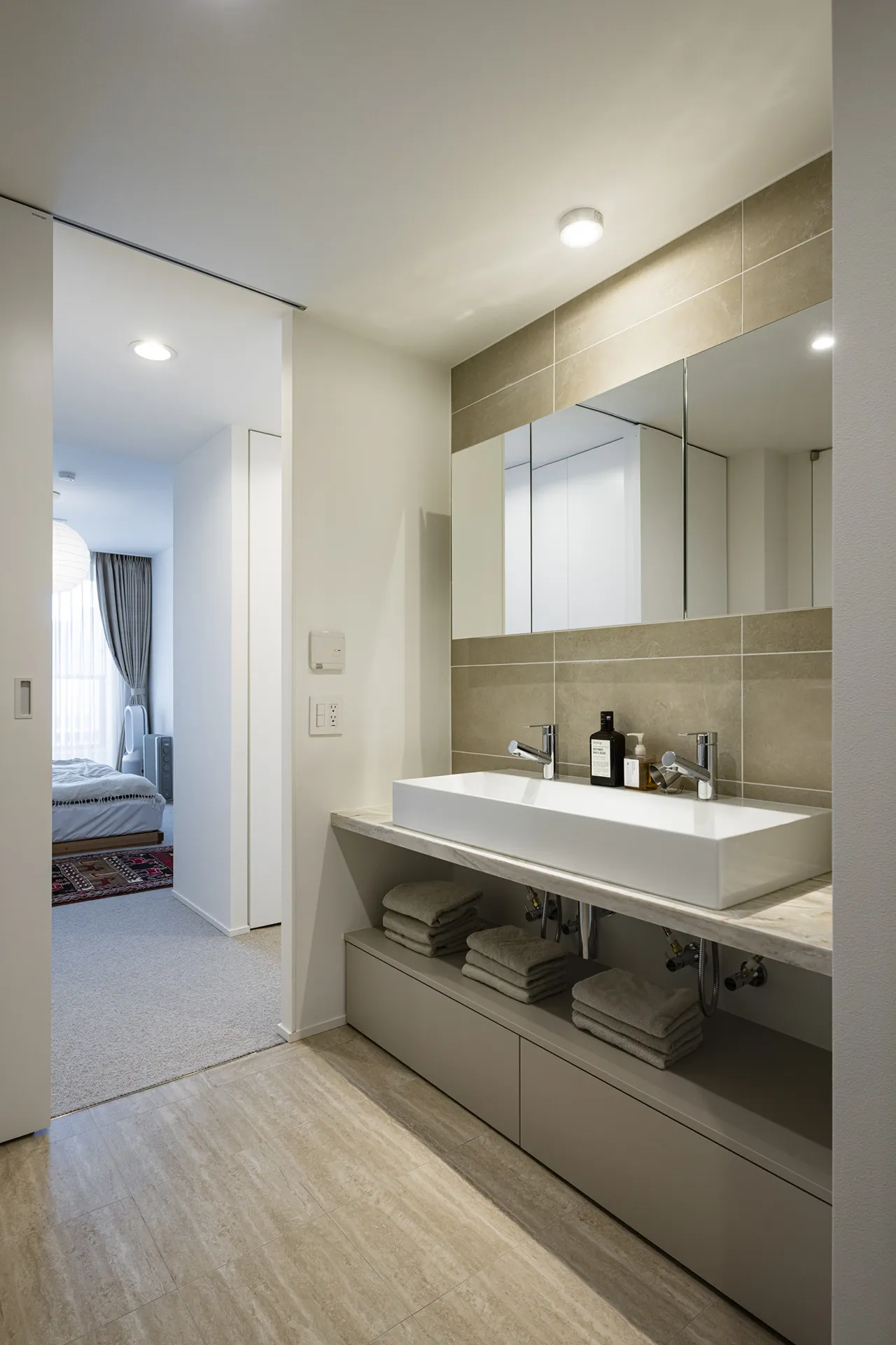 美しい納まりにこだわった造作収納