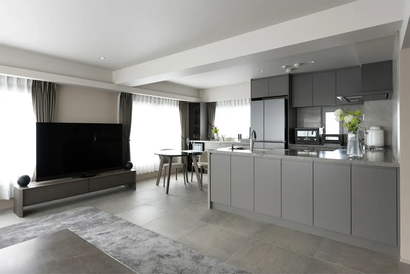 オープンキッチンを採用したLDK